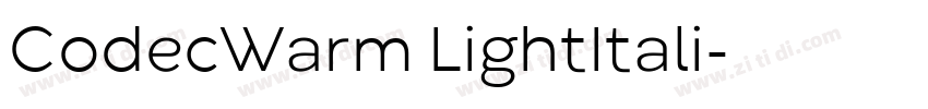 CodecWarm LightItali字体转换